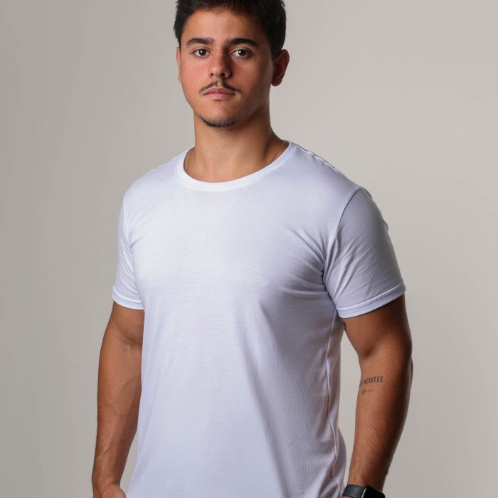 Camiseta Algodão Premium - 30.1 - Branco