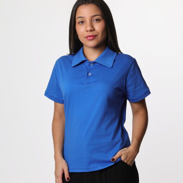 Camiseta Polo Feminina - Azul