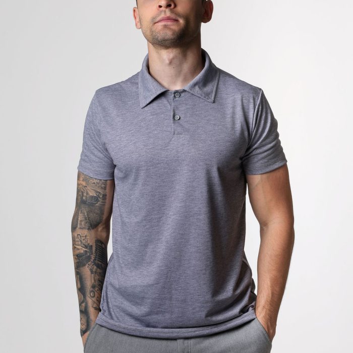 Camiseta Polo - Cinza